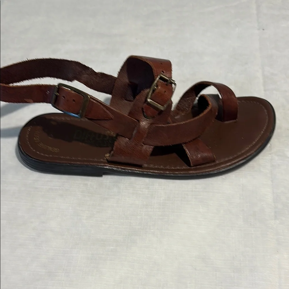 Dingo Brown Leather Sandals | Genuine Leather Strappy Buckle Sandals | Size 6M - Picture 6 of 6